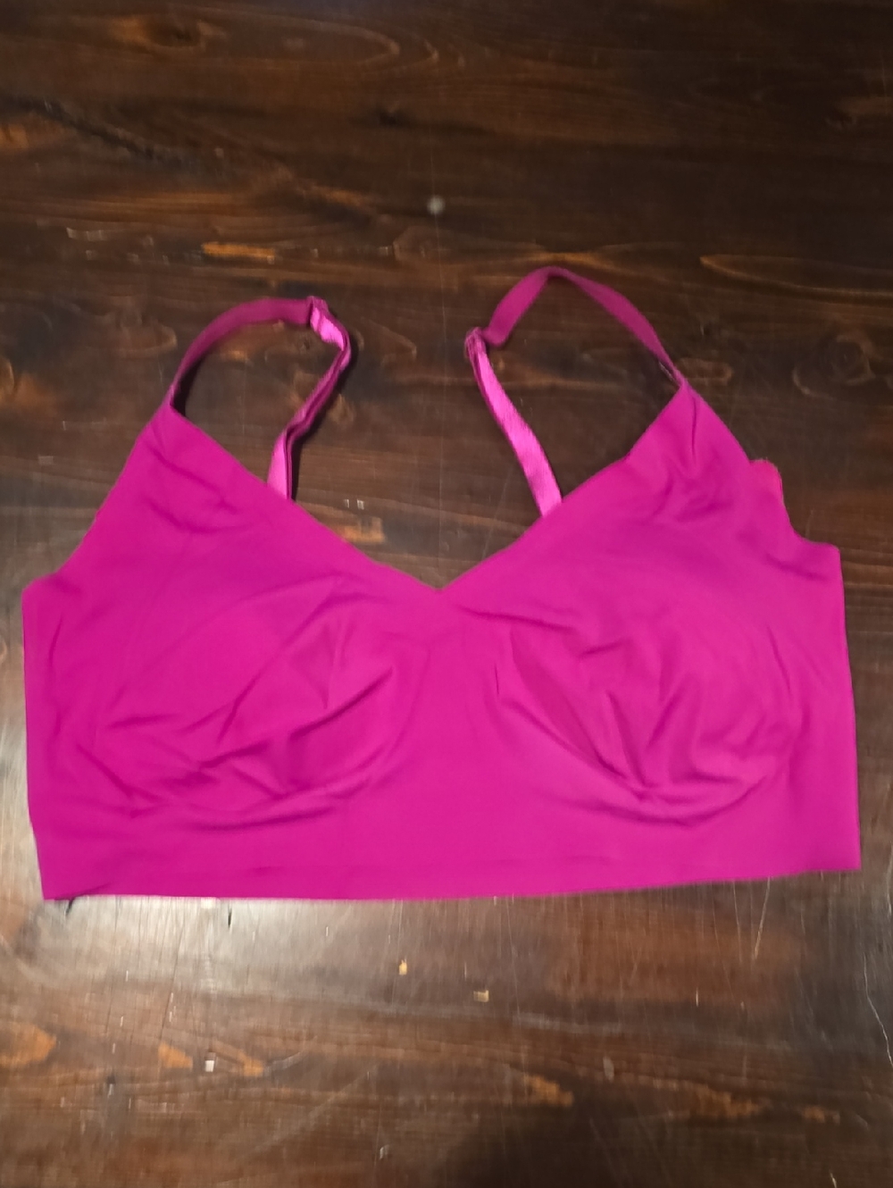 True & Co True Body Lift Triangle Bra Fuchsia Pink XL/TG